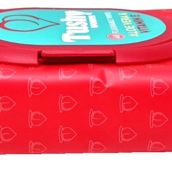 6 pack of TUSHY WOMEN Flushable Aloe Vera & Vitamin E Wipes #48wipes each - Picture 6 of 7